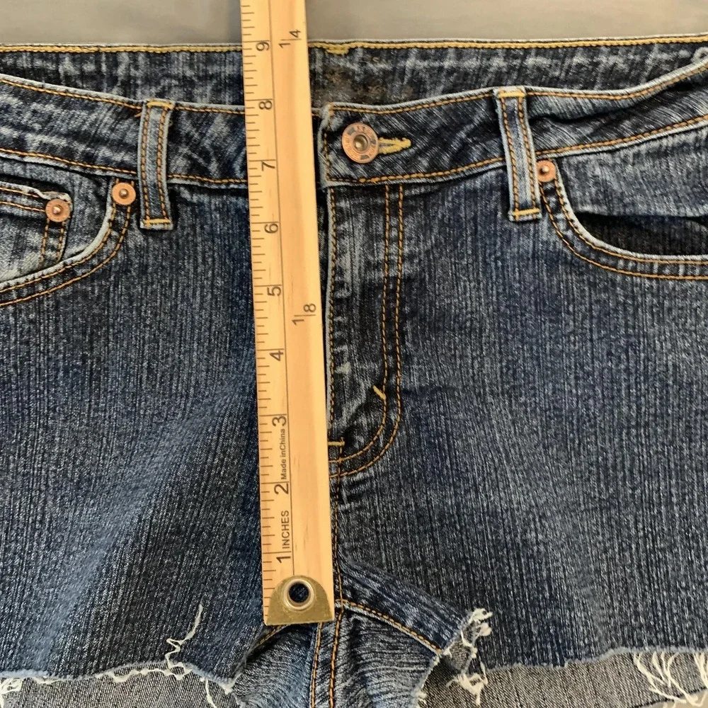 Riders By Lee U.S. Polo Assn‎ Shorts Womens 10 Blue Denim Cutoff Frayed Lot Of 2